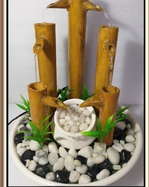 Handcrafted 5 Row Bamboo Fountain - ArtyCraftz.com