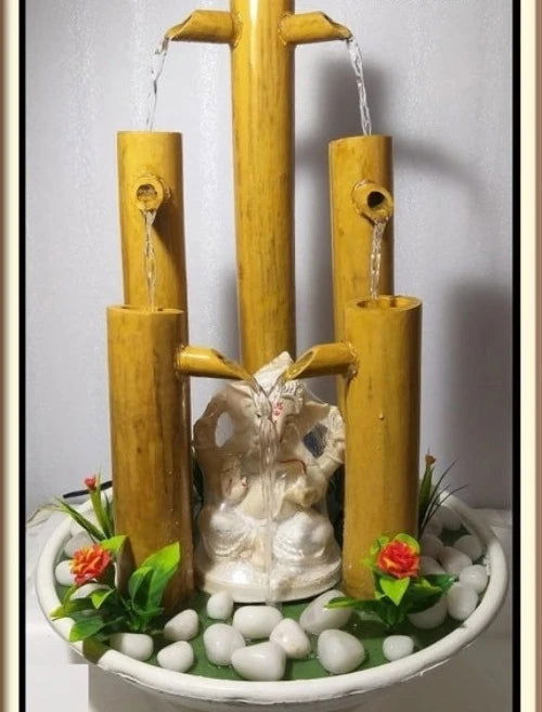 Handcrafted 5 Row Bamboo Fountain - ArtyCraftz.com