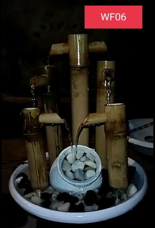 Handcrafted 5 Row Bamboo Fountain - ArtyCraftz.com