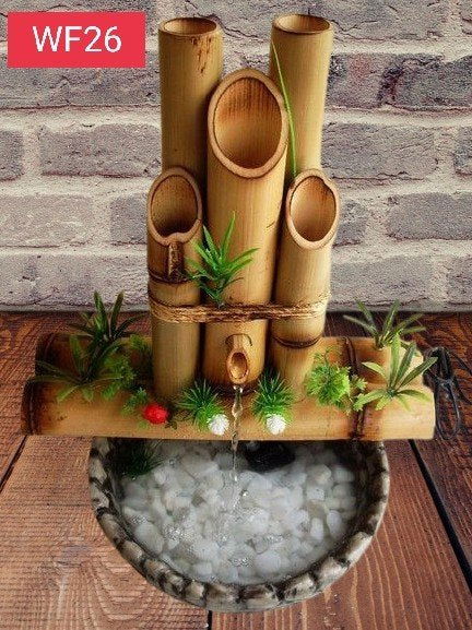 Handcrafted 5 tiered Bamboo Water Fountain - ArtyCraftz.com