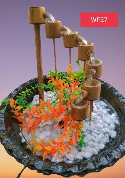 Handcrafted 7 Steps Bamboo Fountain - ArtyCraftz.com