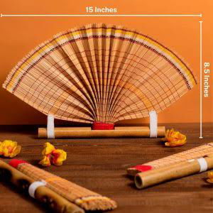 Handcrafted Bamboo Folding Hand Fan - ArtyCraftz.com