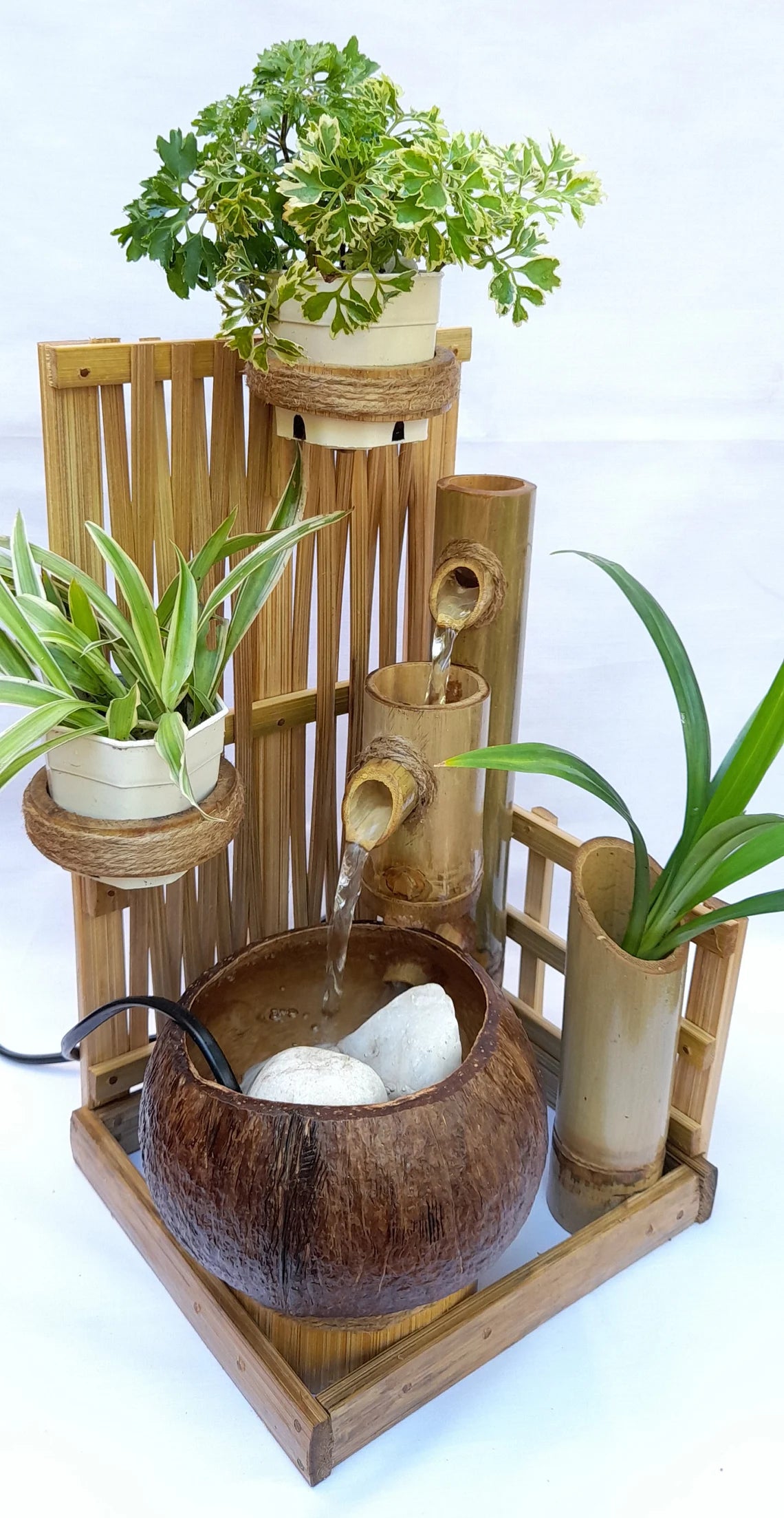 Bamboo and Coconut shell Fountain-ArtyCraftz