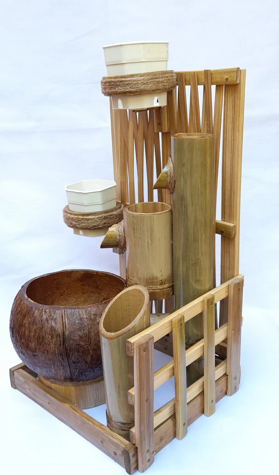 Bamboo and Coconut shell Fountain-ArtyCraftz