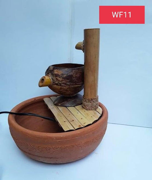 Handcrafted Bamboo with Coconut Shell Fountain - ArtyCraftz.com