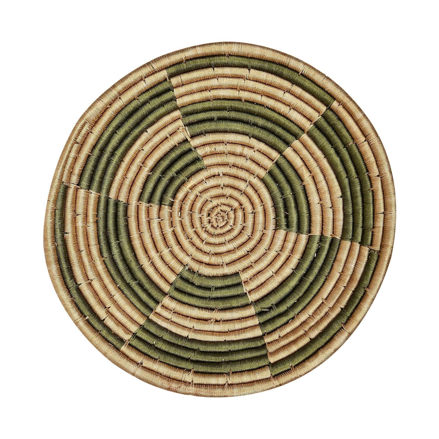 Handcrafted Beige Sabai Grass Wall Plate set of 3-ArtyCraftz.com