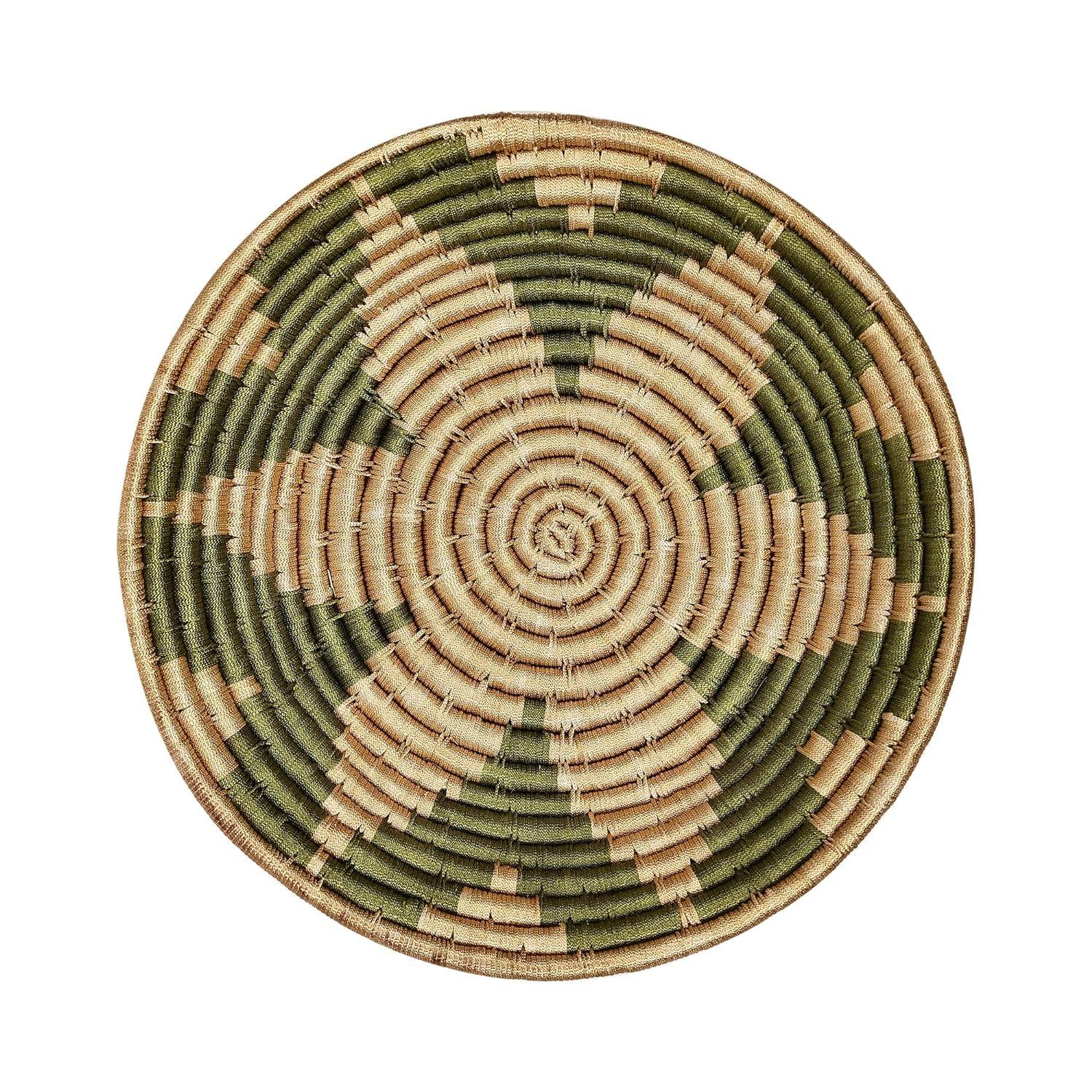 Handcrafted Beige Sabai Grass Wall Plate set of 3-ArtyCraftz.com