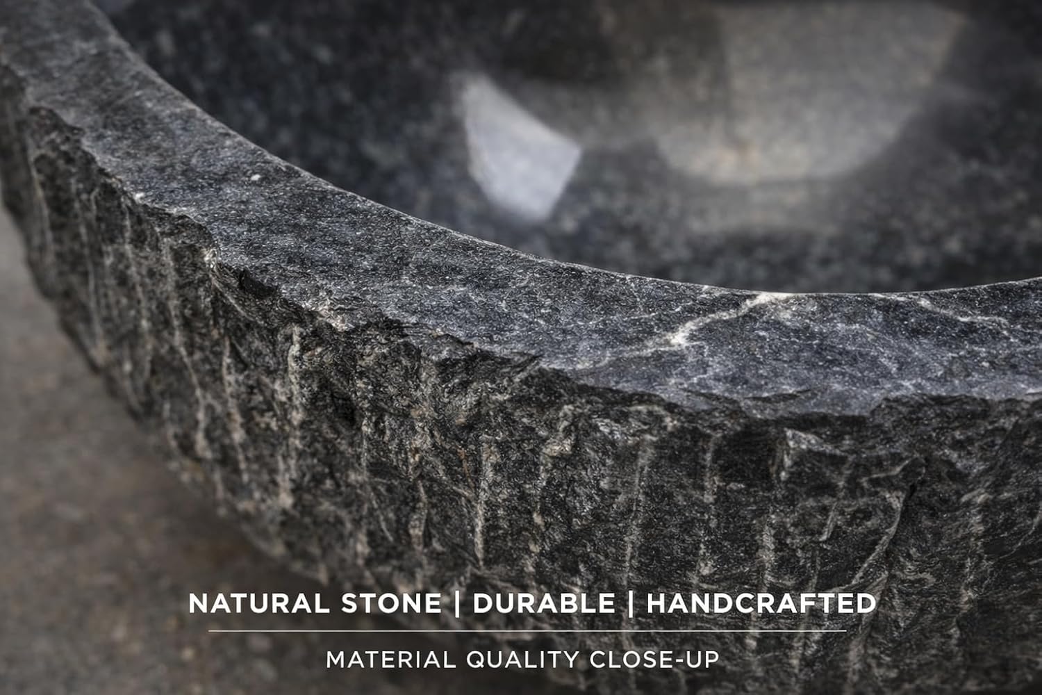 Handcrafted Black Marble Stone Urli Bowl-ArtyCraftz.com