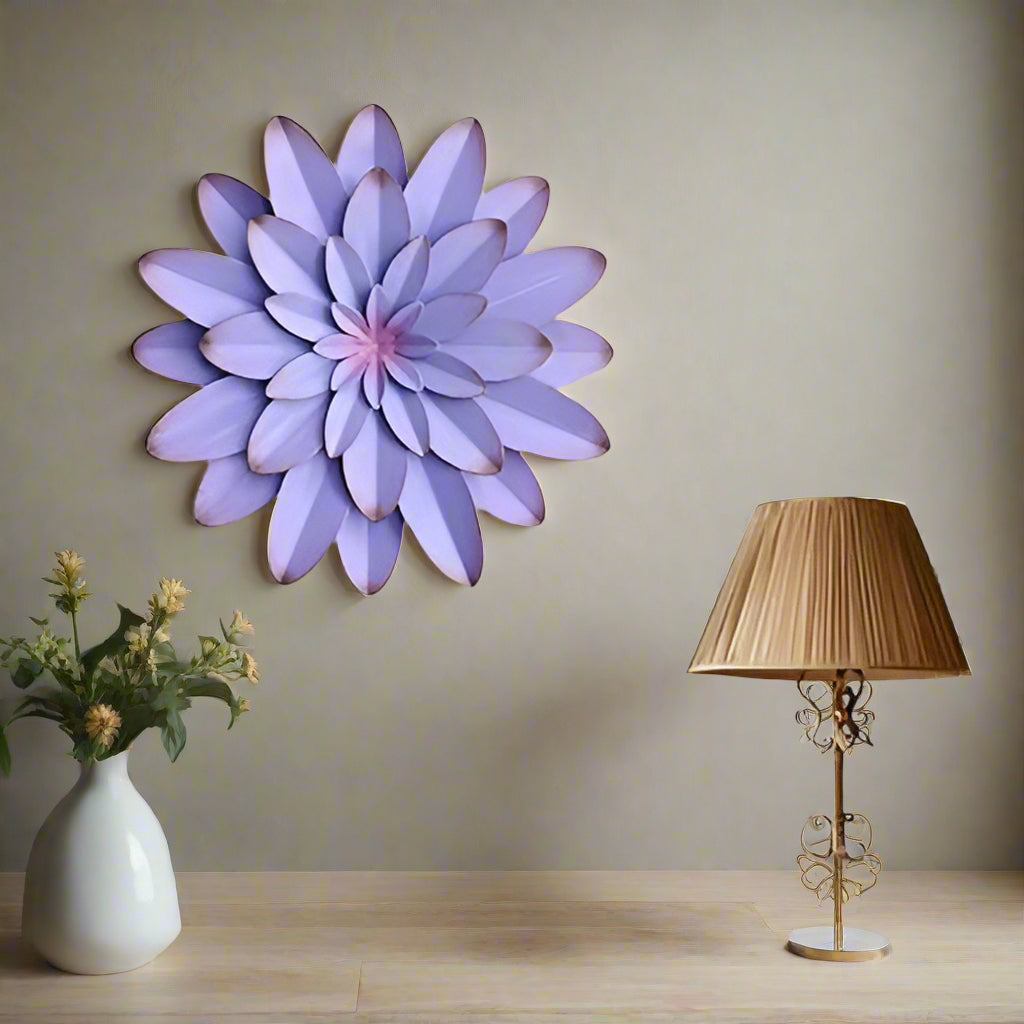 Handcrafted Bloomed Lotus Wall Art-ArtyCraftz.com