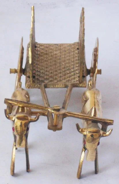 Handcrafted Brass Bull Cart for Showpiece - ArtyCraftz.com