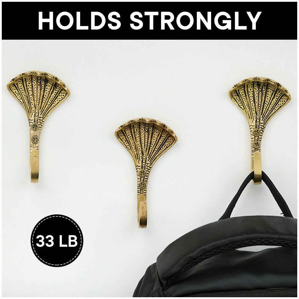 Handcrafted Brass Cobra Wall Hooks for Keys & Coats-ArtyCraftz.com