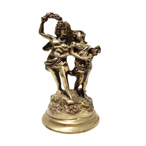 Brass Dancing Couple Showpiece