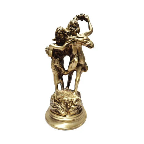 Brass Dancing Couple Showpiece