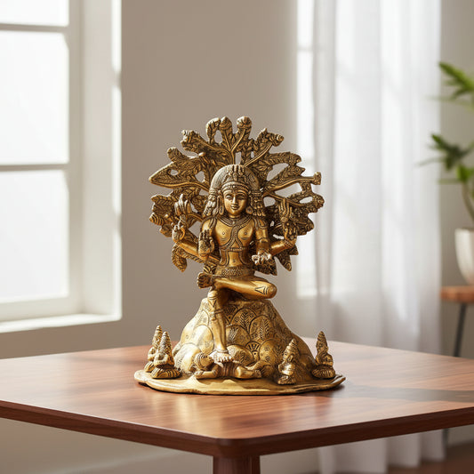 Handcrafted Brass Dakshinamurti Statue for Home Temple Decor-ArtyCraftz.com