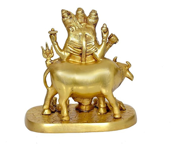 Handcrafted Brass Dattatreya 8 Inches Statue-ArtyCraftz.com