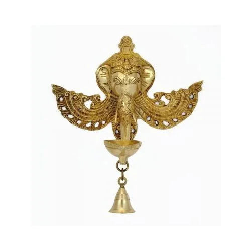 Handcrafted Brass Diya Pooja Gifting 8*5*10.5 Inches - ArtyCraftz.com
