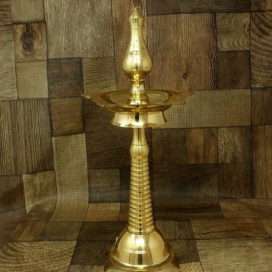 Handcrafted Brass Diya Stand (Kuthu Vilakku) Lamp Deepam Fancy Stand