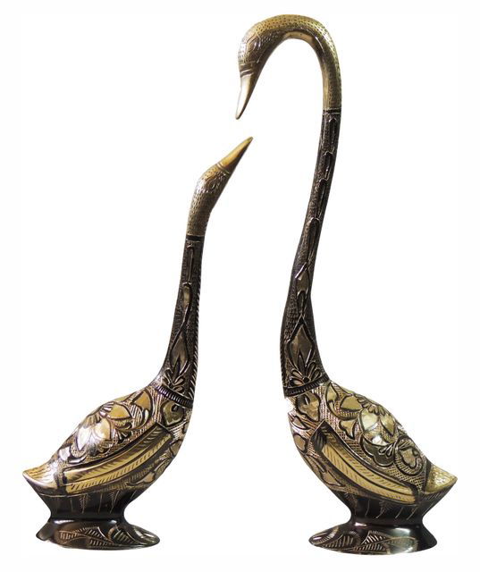 Handcrafted Brass Duck Pair for Gifting and Showpiece - ArtyCraftz.com