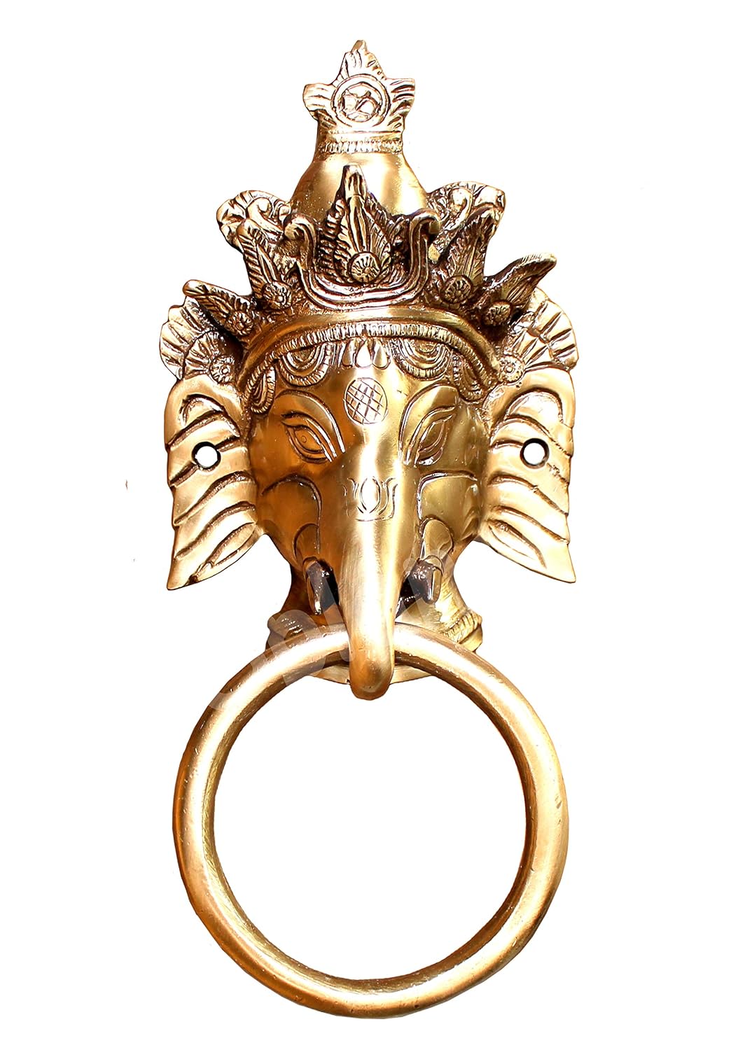 Handcrafted Brass Elephant Head Door Knocker-ArtyCraftz.com