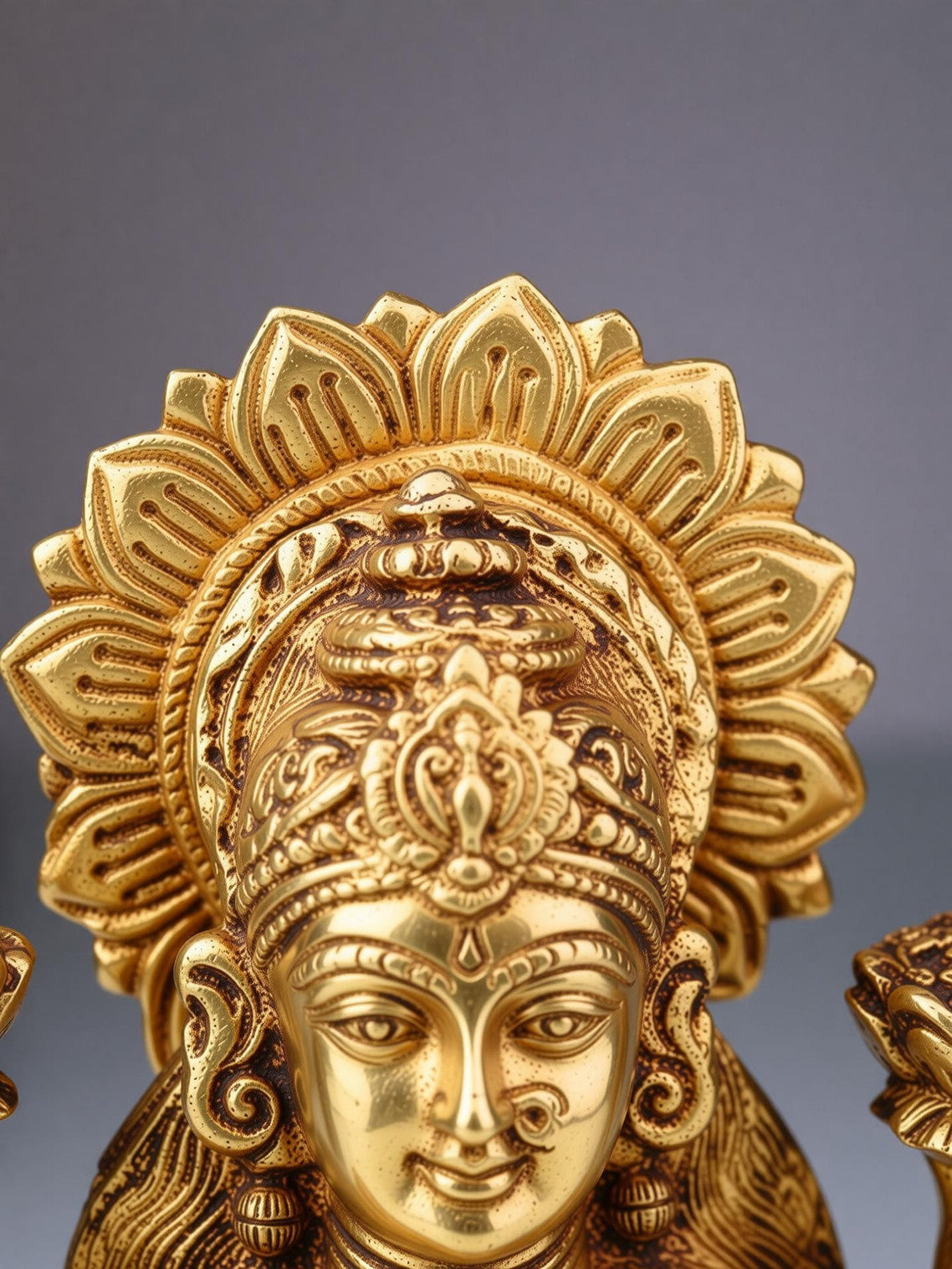 Handcrafted Brass Goddess Lakshmi Statue for Home Temple & Pooja Room-ArtyCraftz.com