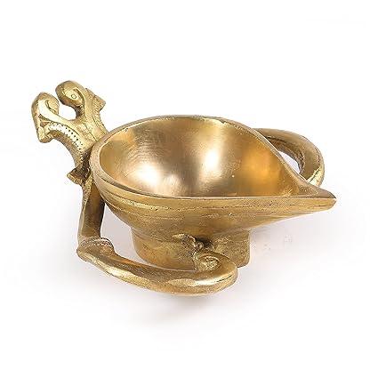 Handcrafted Brass Heart Shape Diya Home Decor  Gifting 4.8*3.6*2 Inches