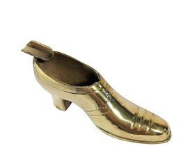 Handcrafted Brass High Heeled Solid Shoe Ashtray - ArtyCraftz.com