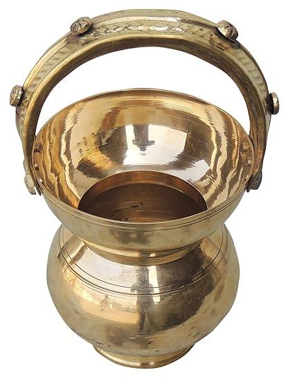 Handcrafted Brass Kamandal, 1.4 Litre - 5.7*5.7*10.5 inch - ArtyCraftz.com