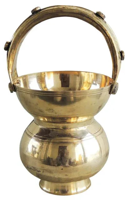 Handcrafted Brass Kamandal, 1.4 Litre - 5.7*5.7*10.5 inch - ArtyCraftz.com