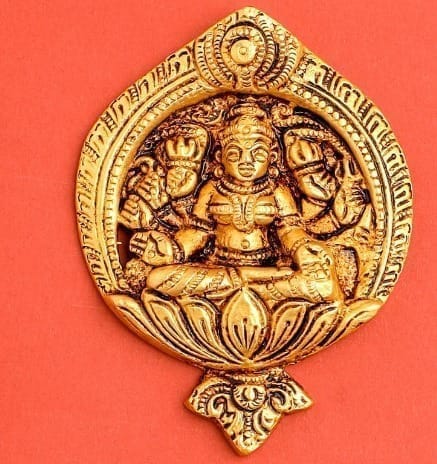 Handcrafted Brass Lakshmi Wall Hanging-ArtyCraftz.com