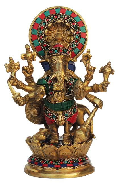 Brass Dhrishti Ganesh Statue - ArtyCraftz.com