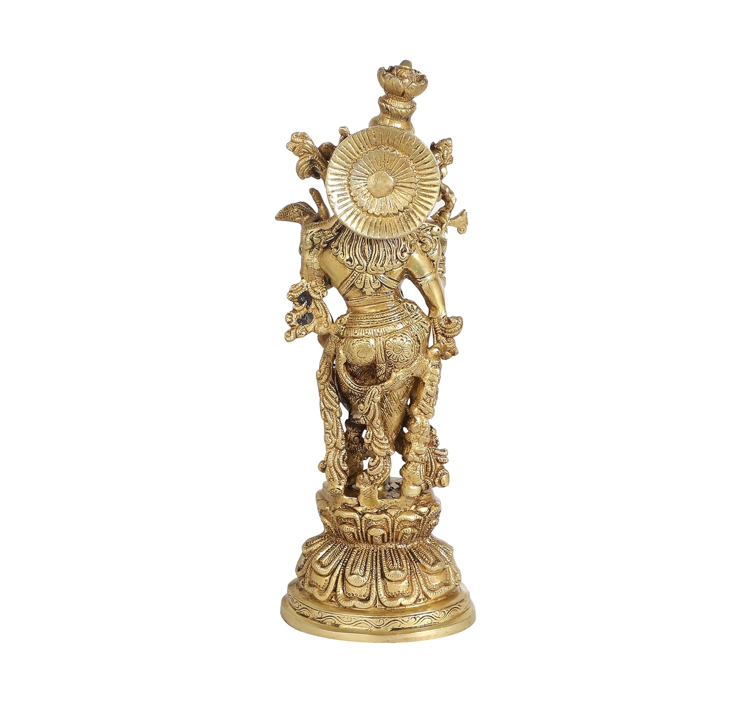 Handcrafted Brass Lord Krishna 15 Inches Statue-ArtyCraftz.com