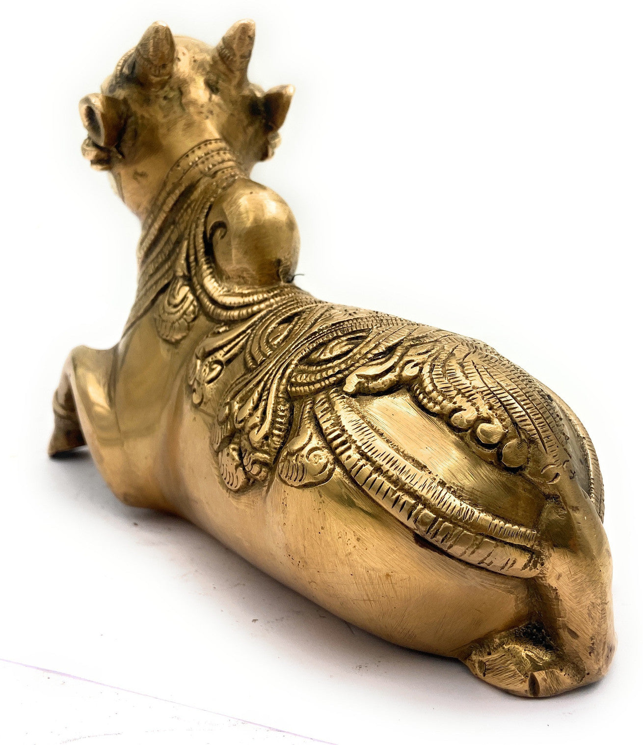 Handcrafted Brass Nandi Bull Statue for Home Temple & Shiva Pooja Decor-ArtyCraftz.com