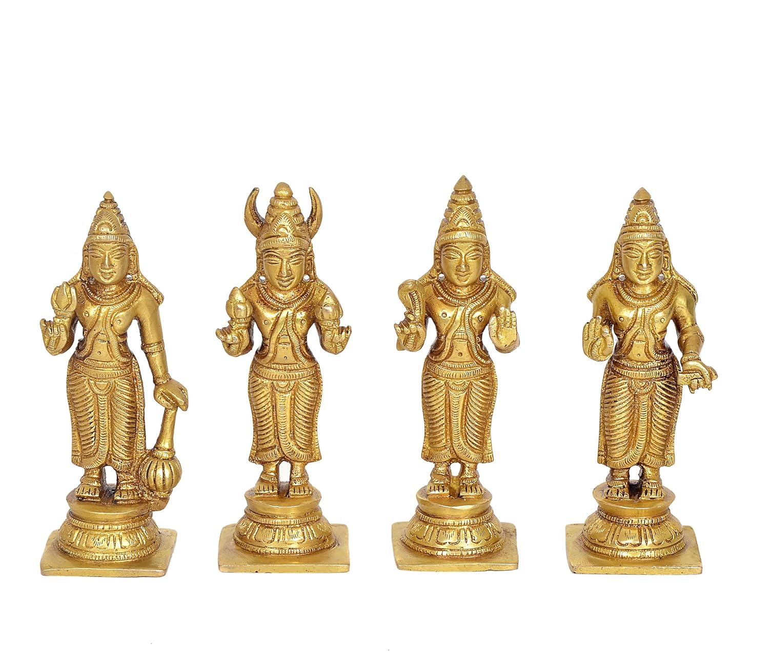 Handcrafted Brass Navagraha Statue Set for Home Temple & Pooja Room-ArtyCraftz.com