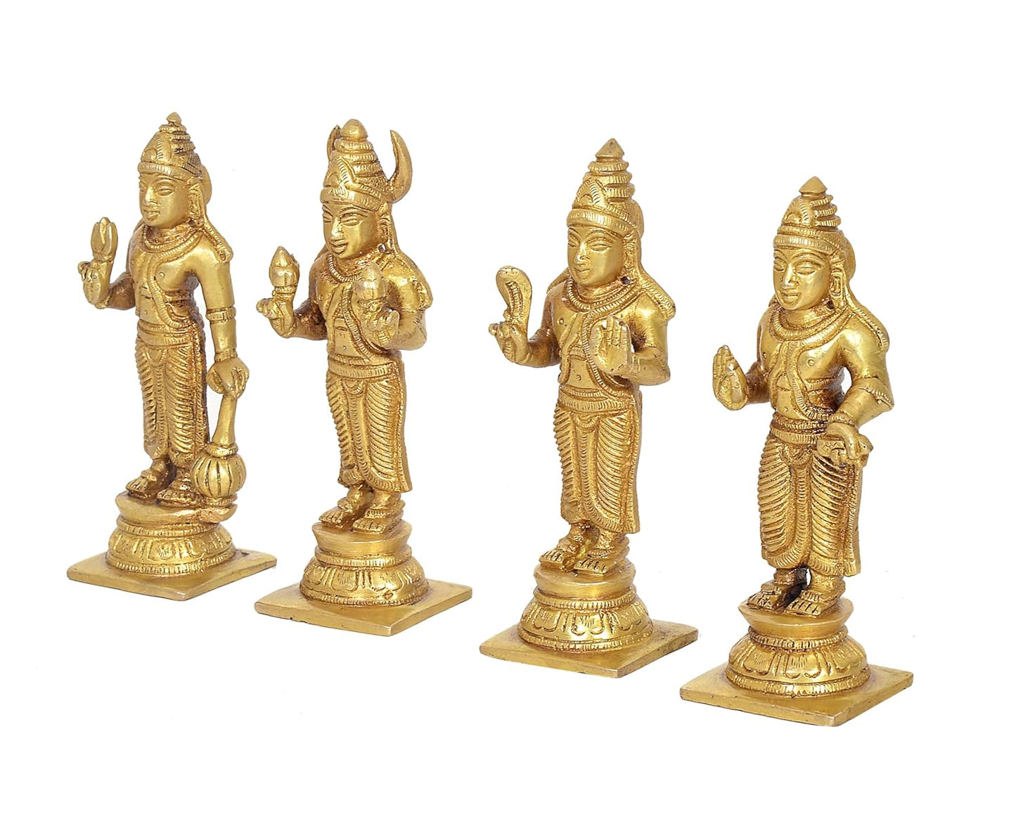 Handcrafted Brass Navagraha Statue Set for Home Temple & Pooja Room-ArtyCraftz.com