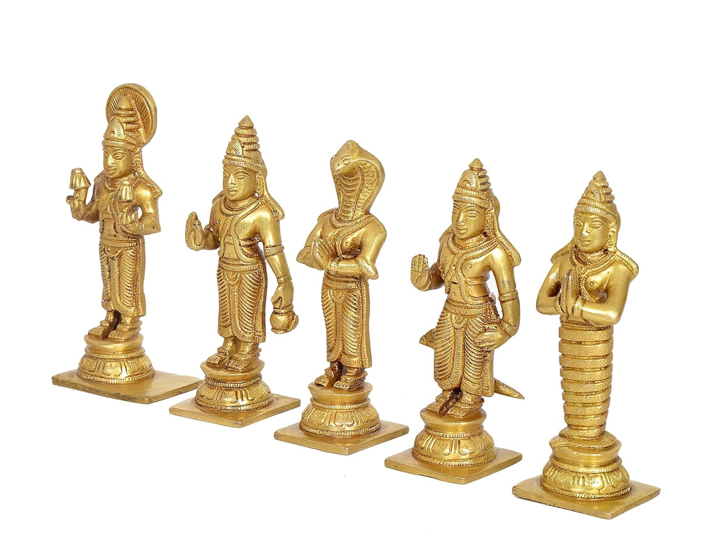 Handcrafted Brass Navagraha Statue Set for Home Temple & Pooja Room-ArtyCraftz.com