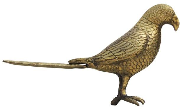 Handcrafted Brass Parrot Showpiece for Home Decor and Gifting 14*4*7.5 Inches - ArtyCraftz.com