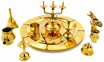 Handcrafted Brass Pooja Set for Accessories - ArtyCraftz.com