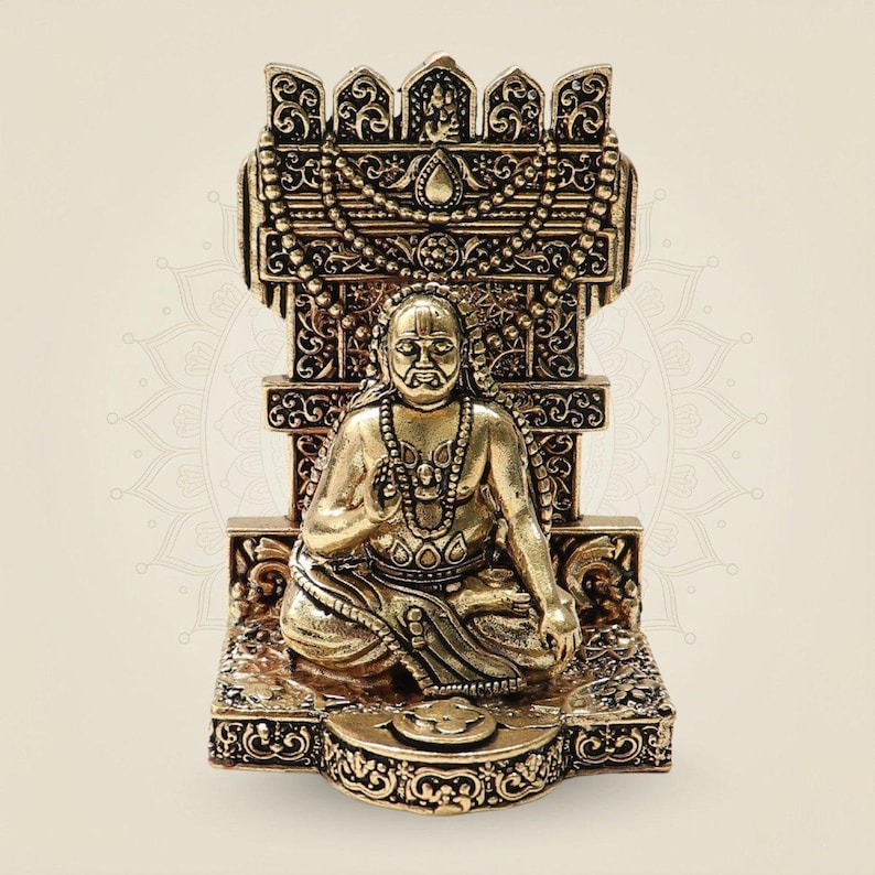 Handcrafted Brass Raghavendra Swamy Idol-ArtyCraftz.cm