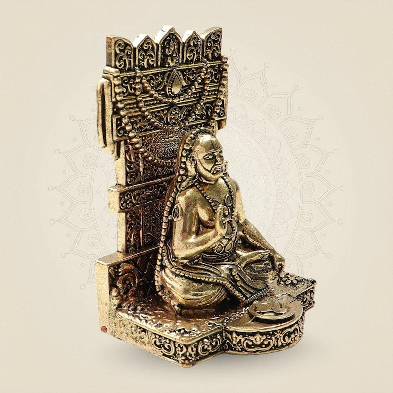 Handcrafted Brass Raghavendra Swamy Idol-ArtyCraftz.com