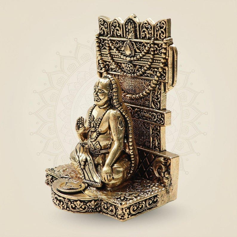 Handcrafted Brass Raghavendra Swamy Idol-ArtyCraftz.com