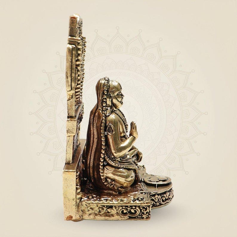Handcrafted Brass Raghavendra Swamy Idol-ArtyCraftz.com