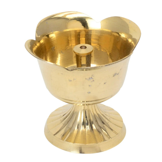 Brass Rose Shaped Diya Akhand Jyoti 1.7*1.7*1.7 Inches