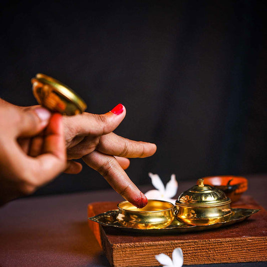 Handcrafted Brass Sindoor Box - ArtyCraftz.com