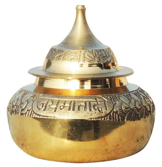 Handcrafted Brass Sindoor Dhani for Gifting 1.7*1.7*2 Inches - ArtyCraftz.com