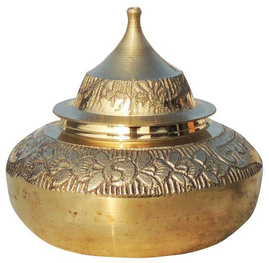Handcrafted Brass Sindoor Dhani for Gifting 2.2*2.2*2.2 Inches - ArtyCraftz.com