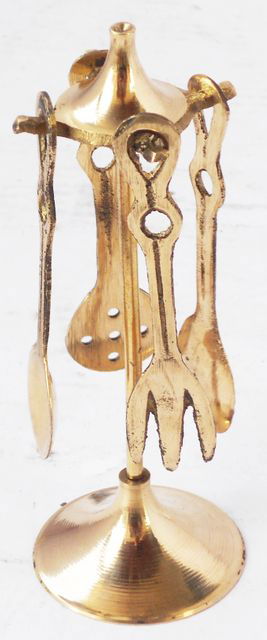 Handcrafted Brass Spoon Set Of 4 for Childrens - ArtyCraftz.com