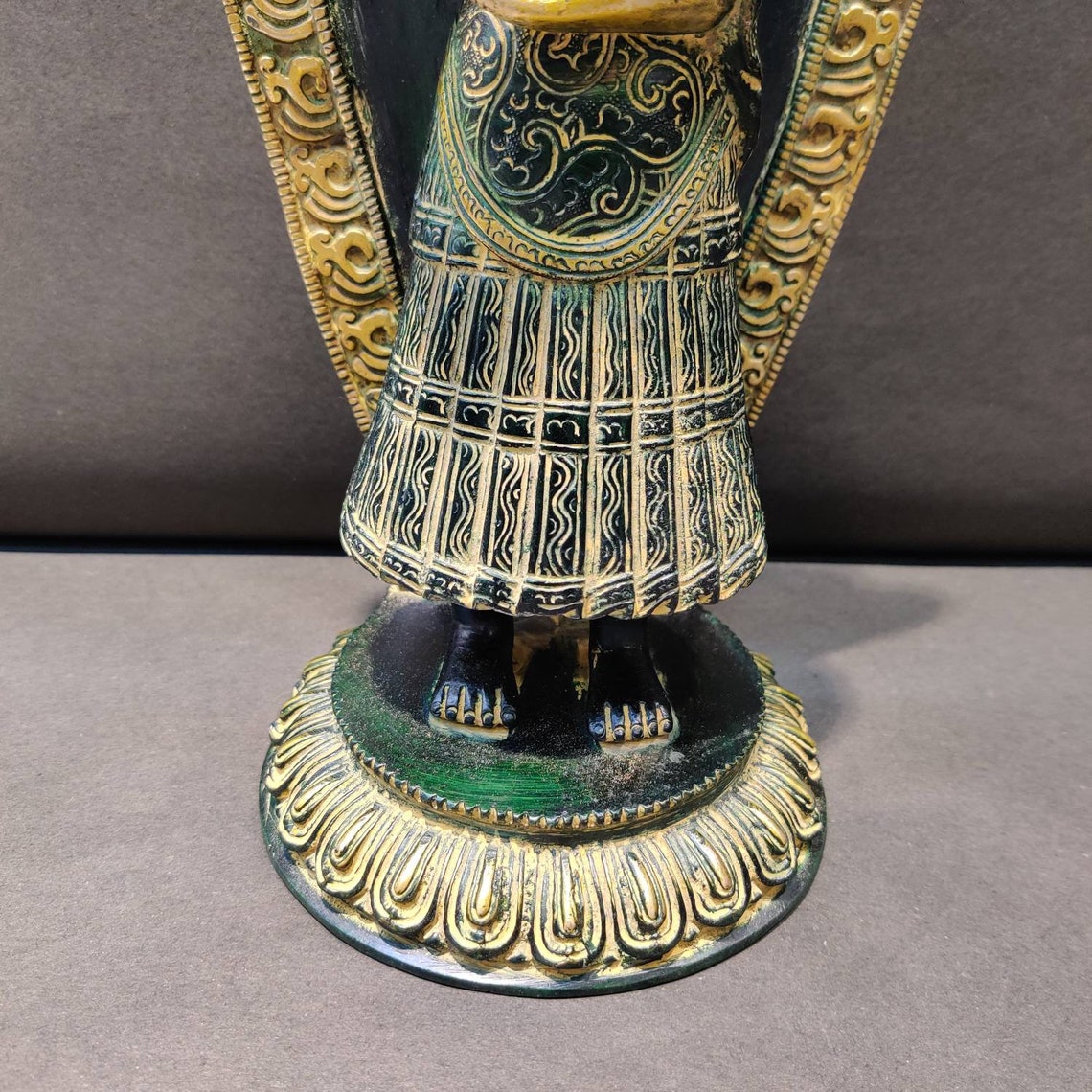 Handcrafted Brass Standing Buddha Statue for Home & Meditation Decor-ArtyCraftz.com