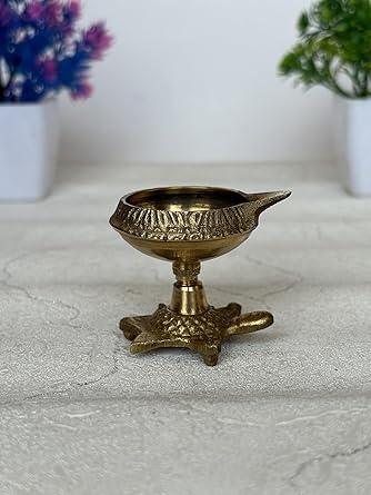 Handcrafted Brass Tortoise Diya Pooja Gifting1.9*1.6*1.5 Inches