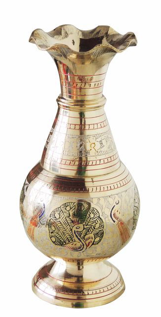 Handcrafted Brass Vase for Home Decor and Gifting 3.5*6.7*7.8 Inches - ArtyCraftz.com