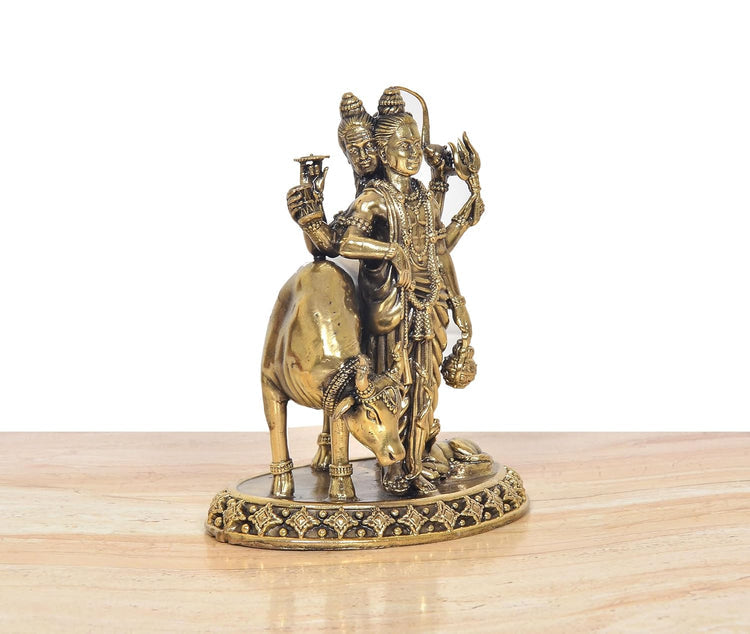 Handcrafted Bronze Dattatreya Statue 5.5 Inch-ArtyCraftz.com